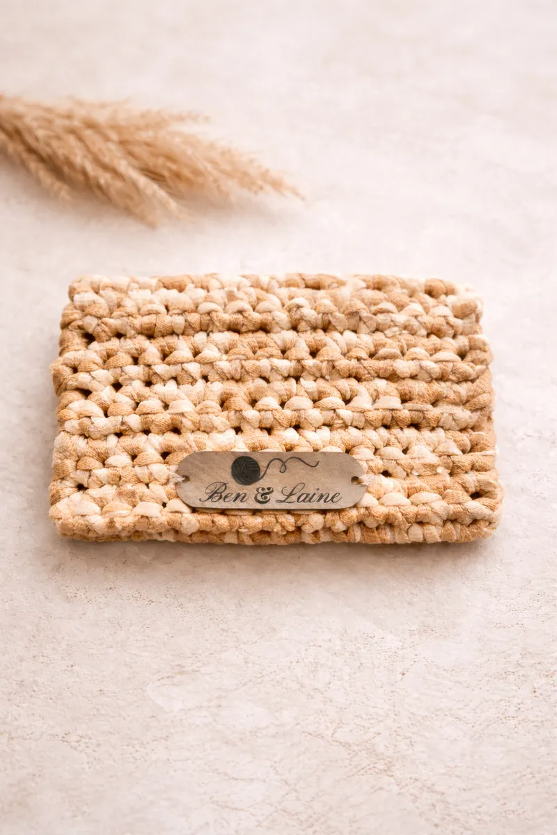 Porte carte BenLaine - Sac artisanal au crochet fait main par Ben&Laine